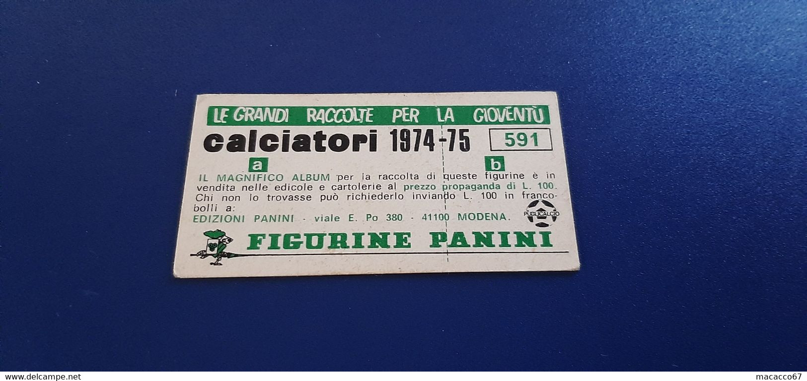 Figurina Calciatori Panini 1974/75 - 591 Scudetto Spal - Edición Italiana