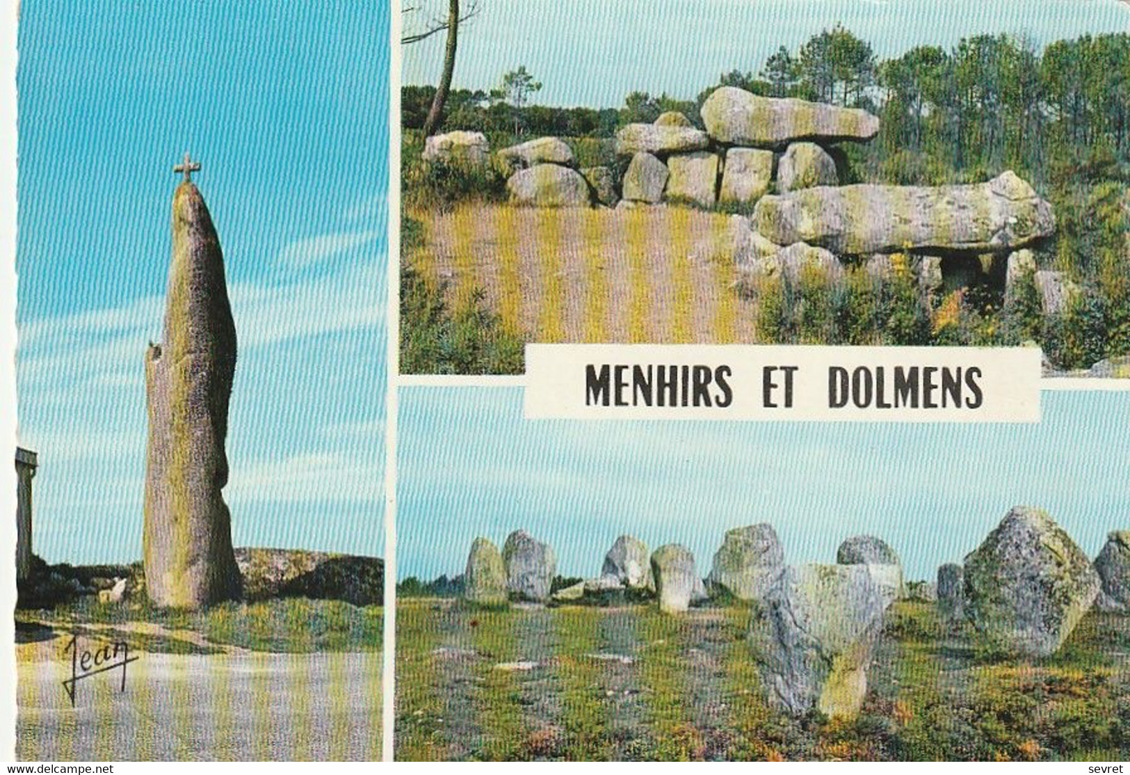 Dolmens Et Menhires De BRETAGNE. CPM Dentelée RARE - Dolmen & Menhirs