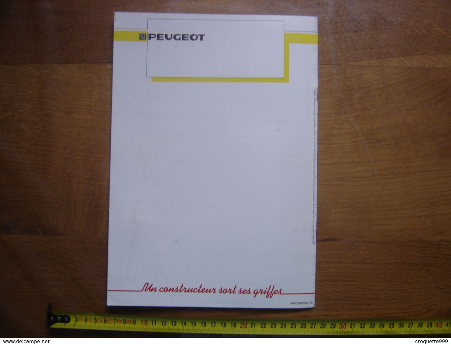 1985 Depliant Brochure PEUGEOT 205 AUTOMOBILE Deco Garage Loft - Automobili