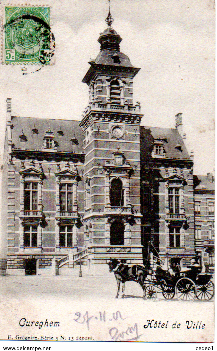 CUREGHEM  HOTEL DE VILLE EN 1902 - Unclassified