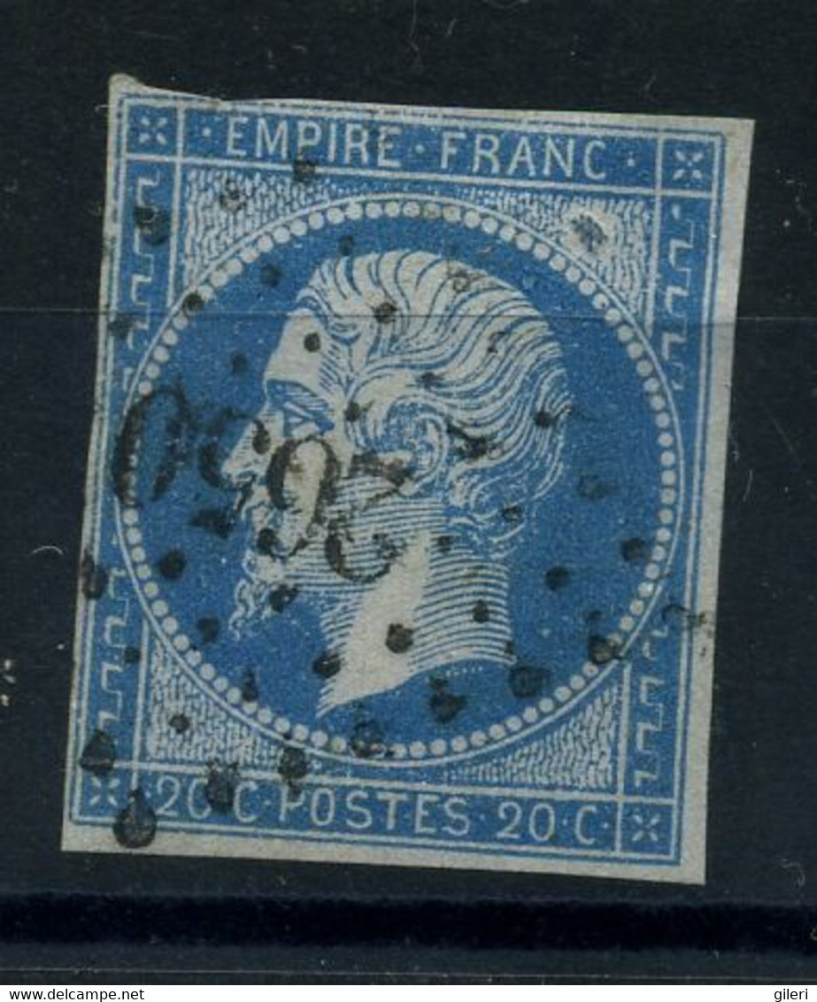 N 14A Ob PC2650 - Variété : Point Blanc à Droite En Haut - 1853-1860 Napoleone III