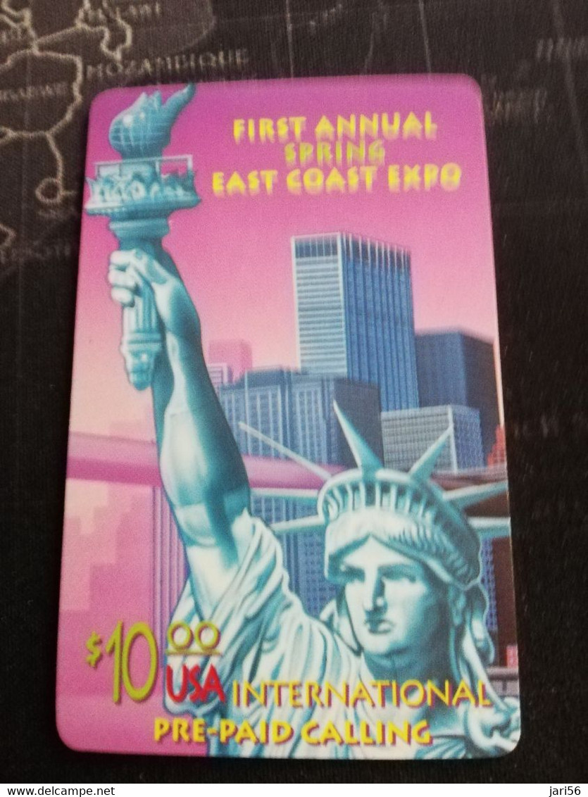 UNITED STATES USA AMERIKA  $10,- + 5 MINUTES  STATUE OF LIBERTY  PUZZLE 2 CARDS  LIMITED EDITION  1000X   **3338** - Amerivox