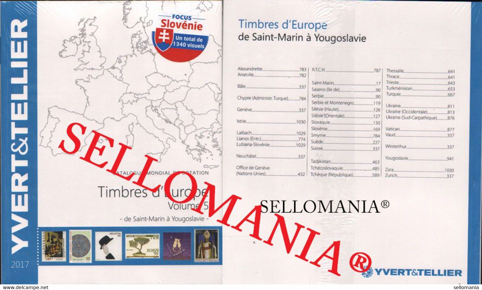 OFERTA CATALOGO SELLOS EUROPA VOLUMEN V YVERT & TELLIER    S - Y  EDICION 2017  TC20295 - Suiza