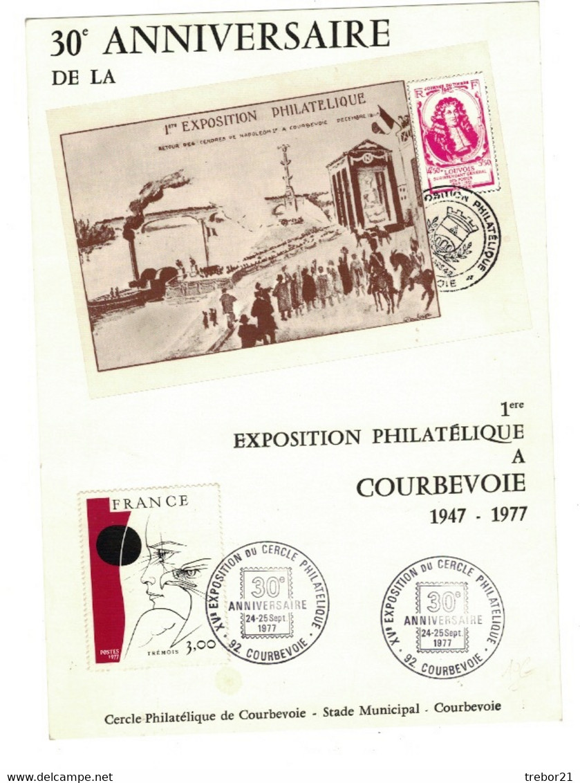 EXPOSITION PHILATÉLIQUE COURBEVOIE 1977 - Storia Postale