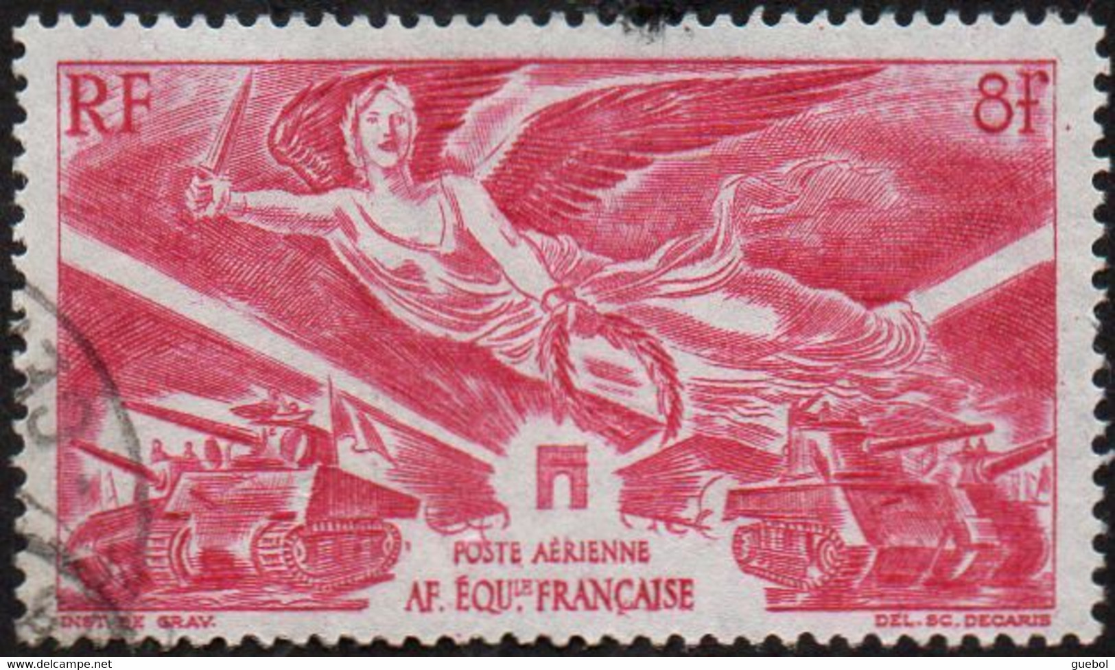 Anniversaire De La Victoire. Détail De La Série. Afrique Equatoriale N° PA 43 Obl. - 1946 Anniversaire De La Victoire