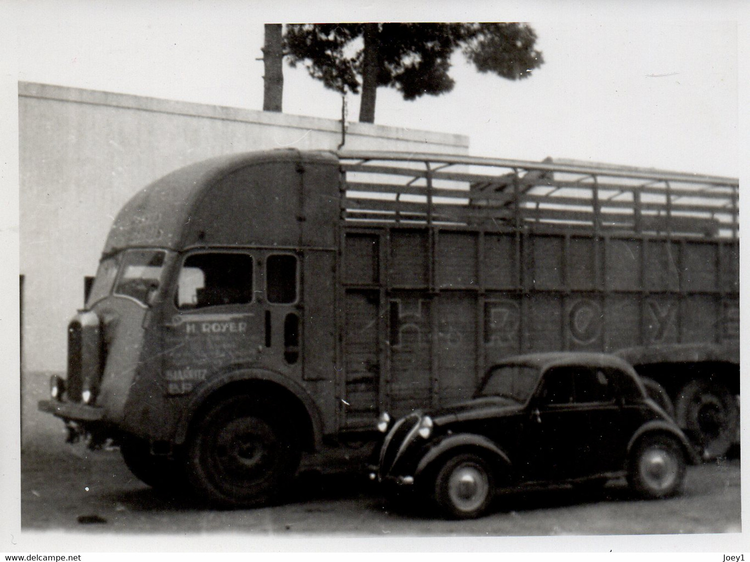 Photo Camion Transporteur Avec Voiture, Format 11.5/8.5 - Automobiles