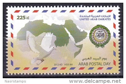 United Arab Emirates - 2012 - ( Arab Postal Day - Arab Post Day - Poste Arab ) - MNH (**) - United Arab Emirates (General)