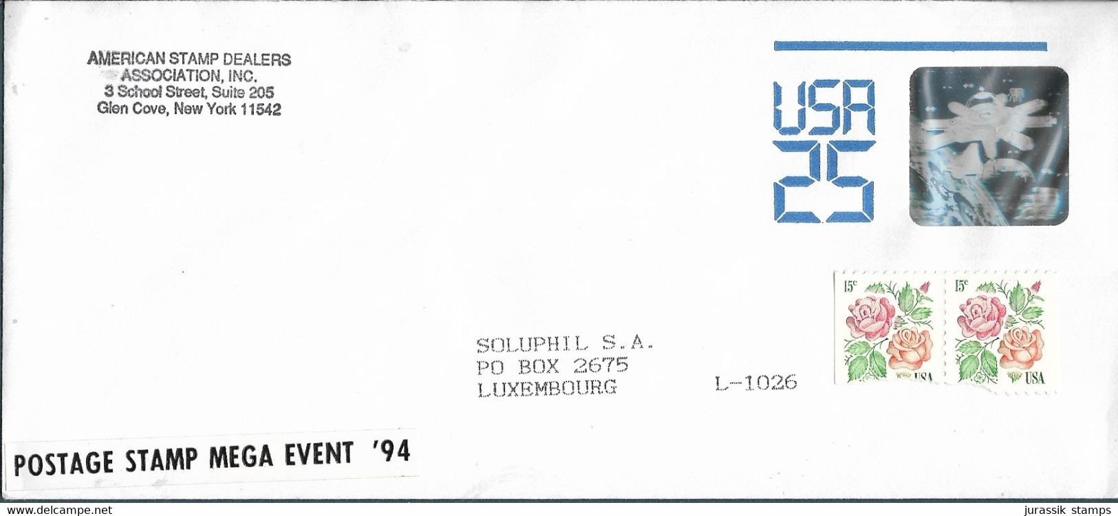 1994 USA 25c Space Station Hologram Prepaid Postal Stationary - 1572 - 1981-00