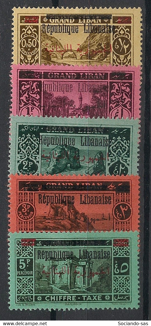 Grand Liban - 1928 - Taxe TT N°Yv. 21 à 25 - Série Complète - Neuf Luxe ** / MNH / Postfrisch - Postage Due