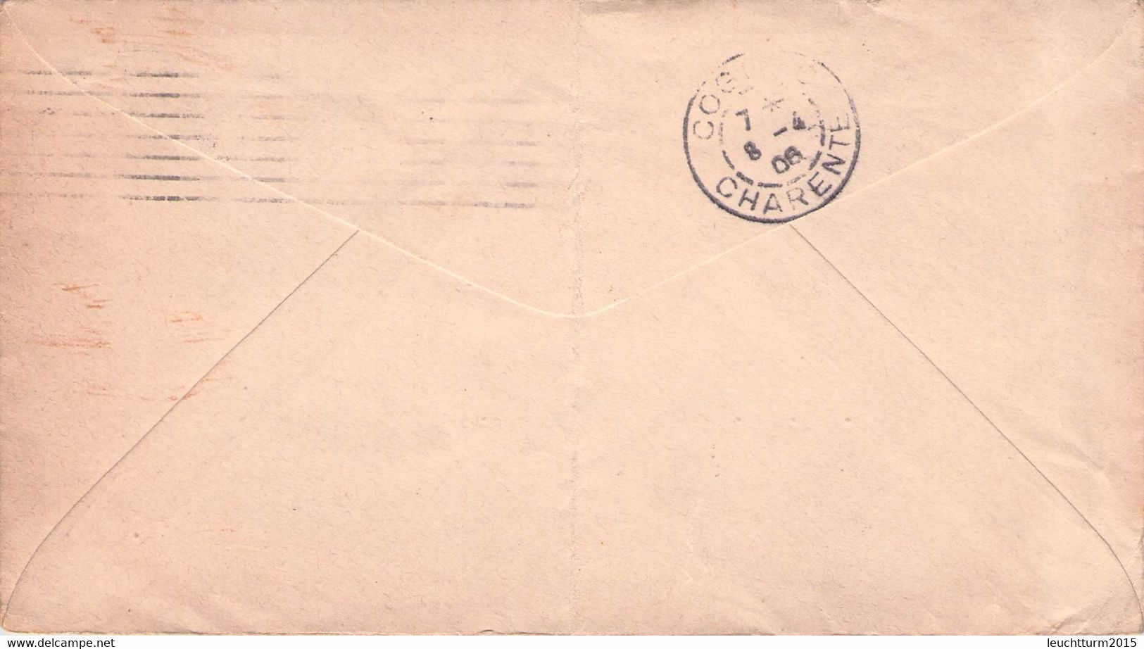 USA - STATIONARY ENVELOPE 5c NY > COGNAC/FRANCE 1906  Sc #U394 /AS236* - 1901-20