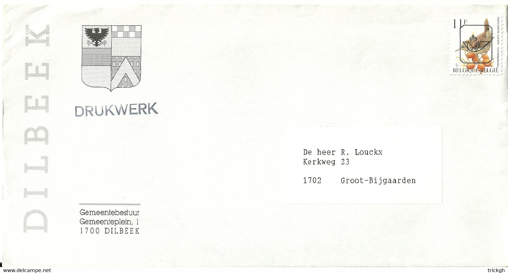 Dilbeek >> Groot-Bijgaarden / Buzin - Typografisch 1986-96 (Vogels)