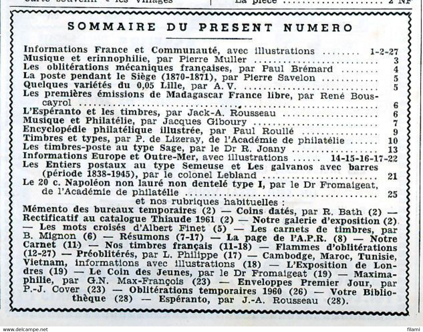 Le Monde Des Philatelistes Septembre 1960,erinnophilie,Lille 0.05,Madagascar France Libre,Sage,Semeuse Entiers,Napoleon - Frans (vanaf 1941)