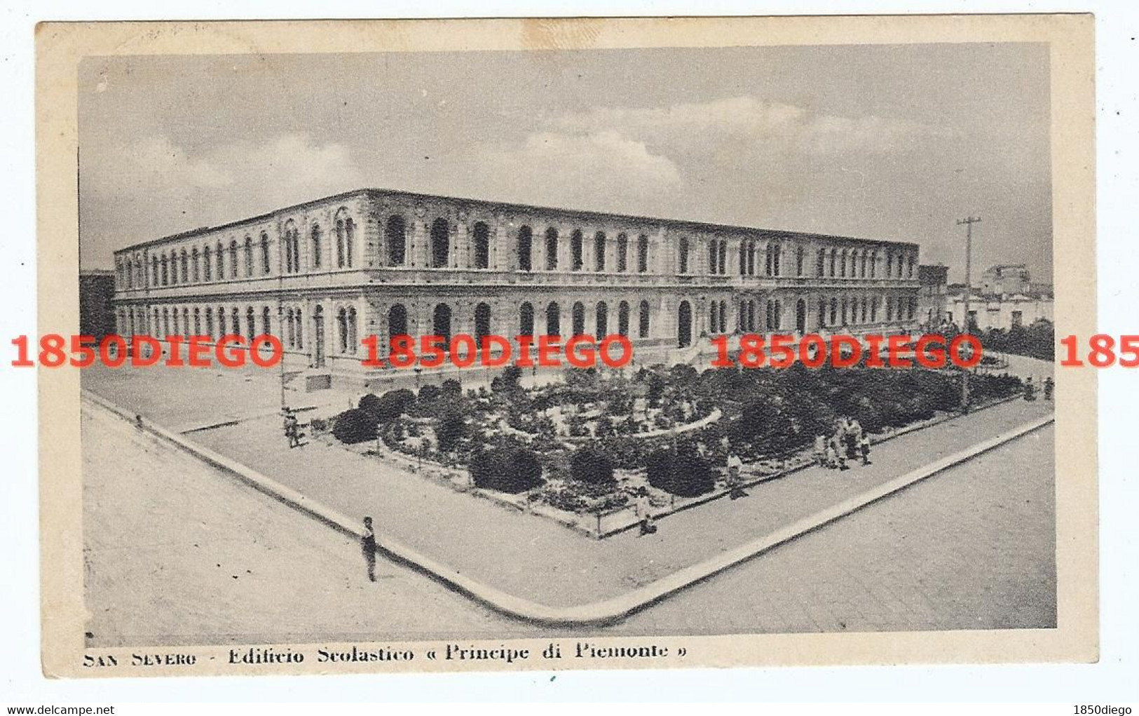 SAN SEVERO - EDIFICIO SCOLASTICO " PRINCIPE DI PIEMONTE "  F/PICCOLO VIAGGIATA 1937? ANIMATA - San Severo