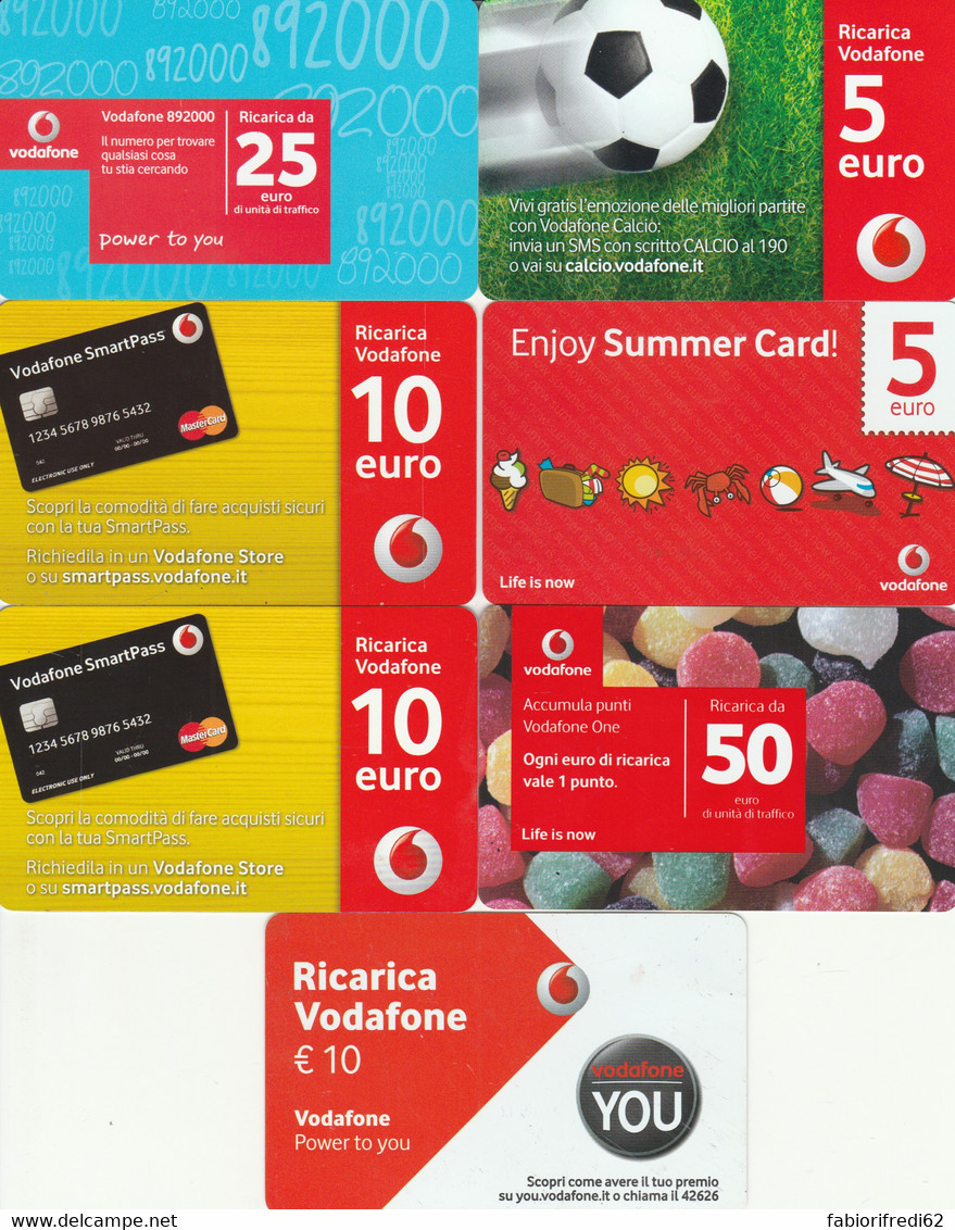 7 RICARICHE VODAFONE RECENTI  (PY2914 - Cartes GSM Prépayées & Recharges