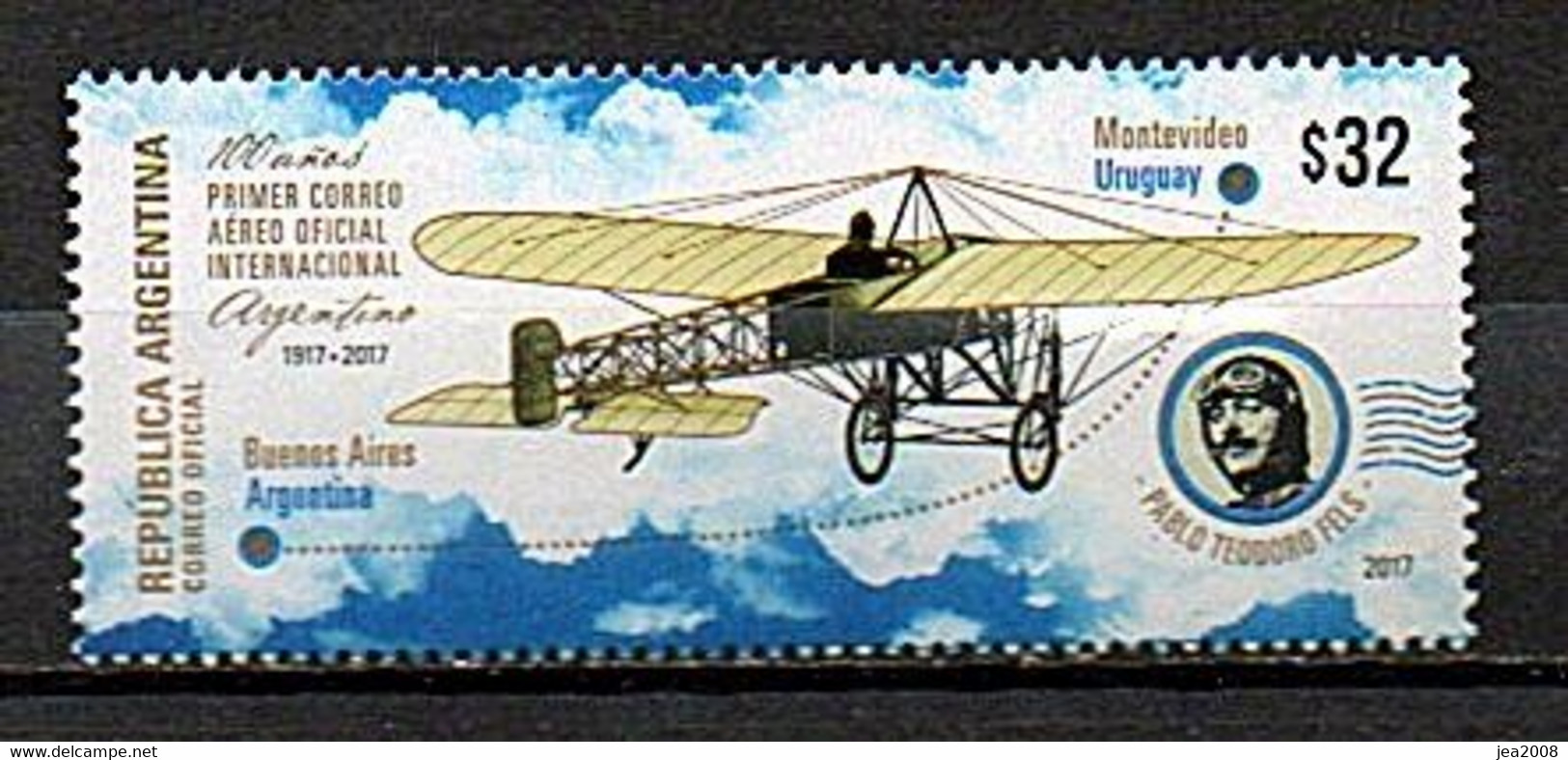 100 AÑOS DEL 1er. CORREO AEREO OFICIAL INTERNACIONAL ARGENTINO (1917 - 2017) - Ungebraucht