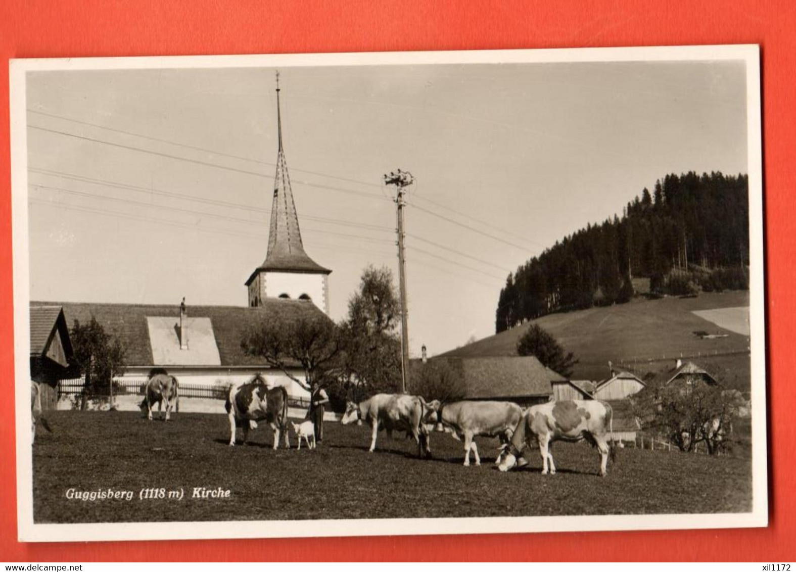 ZBE-17 Guggisberg Kirche, Kuhe U. Ziege. Nicht Gelaufen - Guggisberg