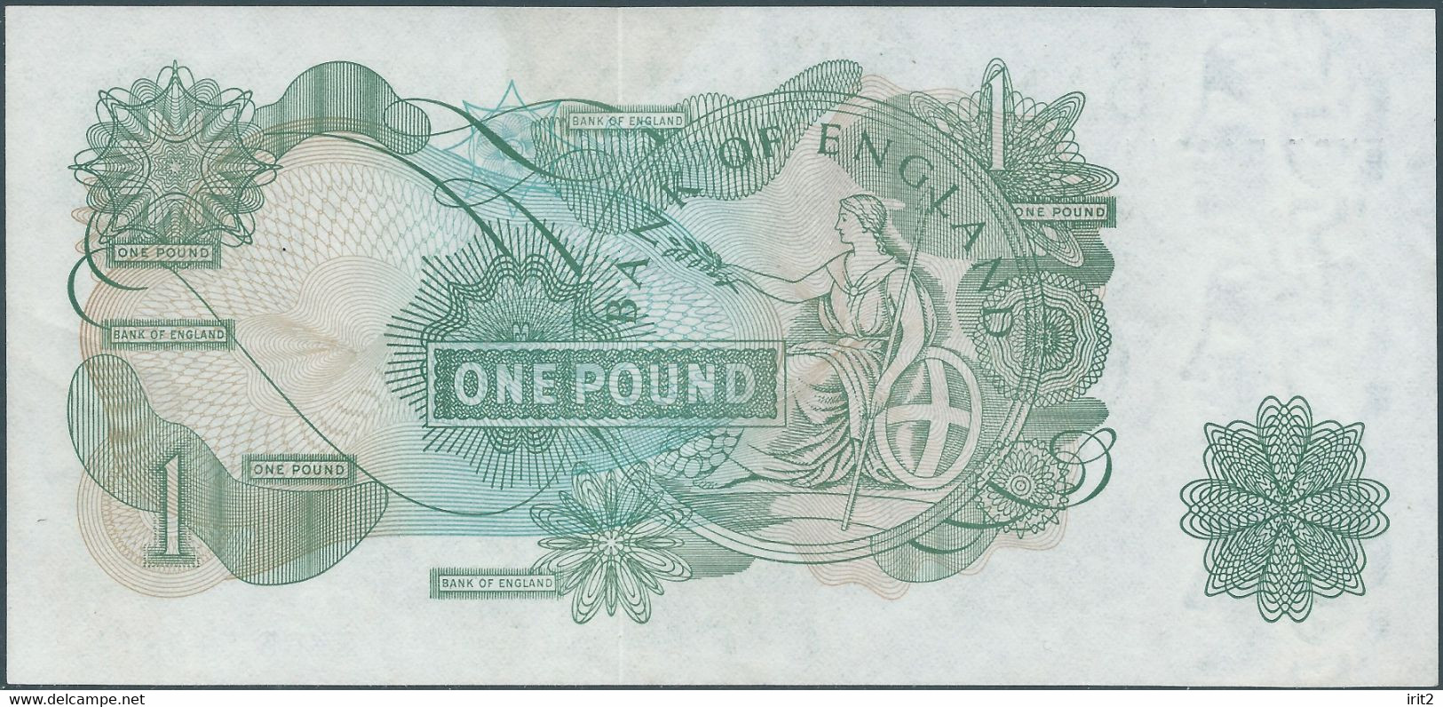 BANKNOTE 1960 -70 United Kingdom - Great Britain -ENGLAND, Elizabeth II ,1 Pound, UNC - 1 Pound