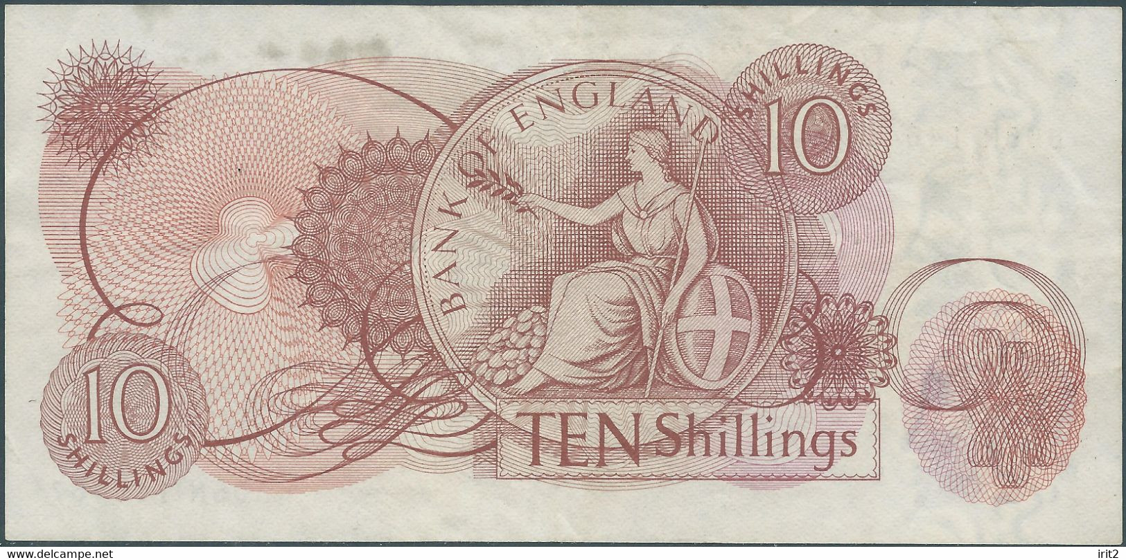 BANKNOTE 1960 -70 United Kingdom - Great Britain-ENGLAND,Elizabeth II ,10 Shillings - 10 Schillings