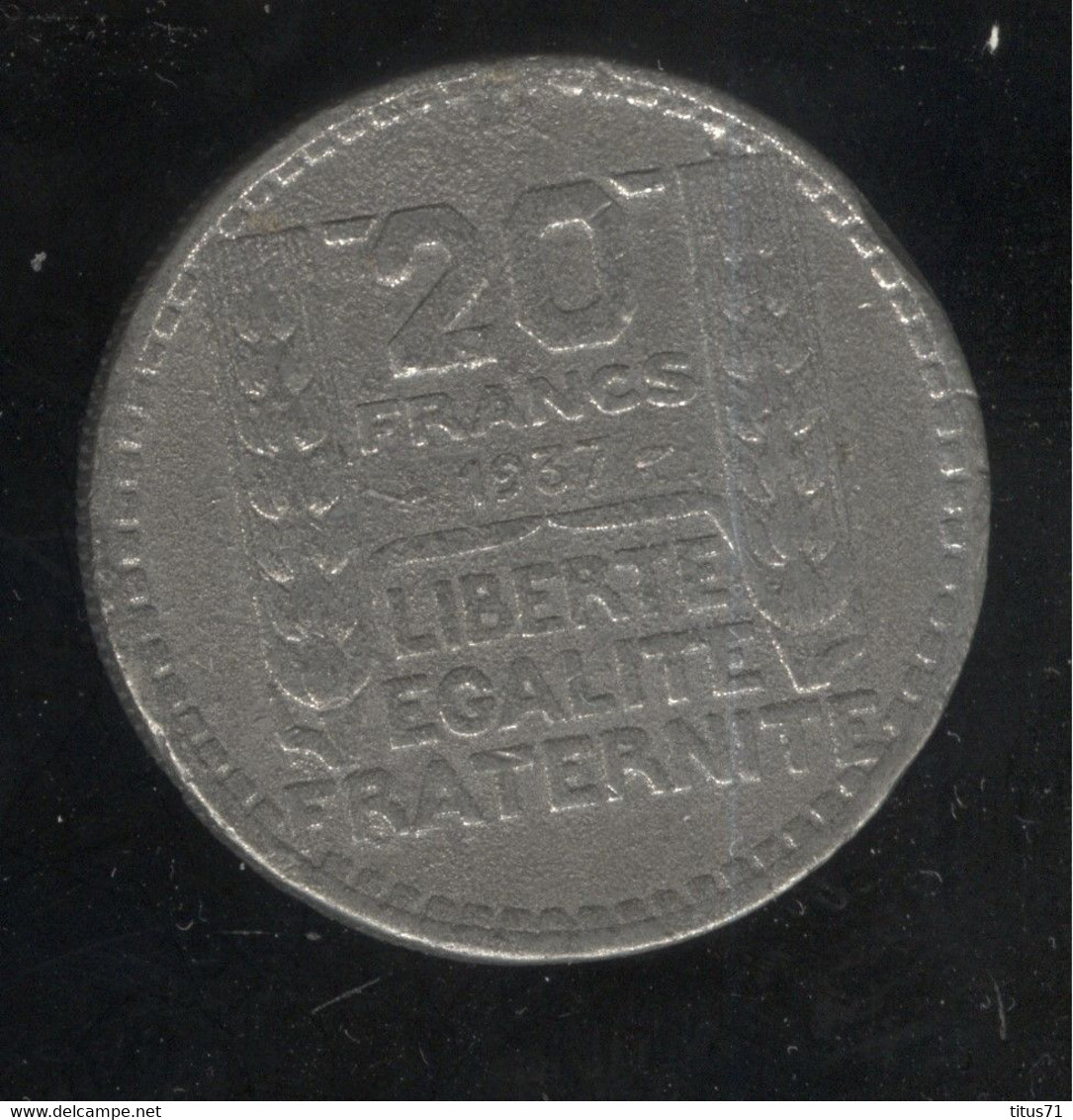 Fausse 20 Francs Turin 1937 - Exonumia - Variétés Et Curiosités