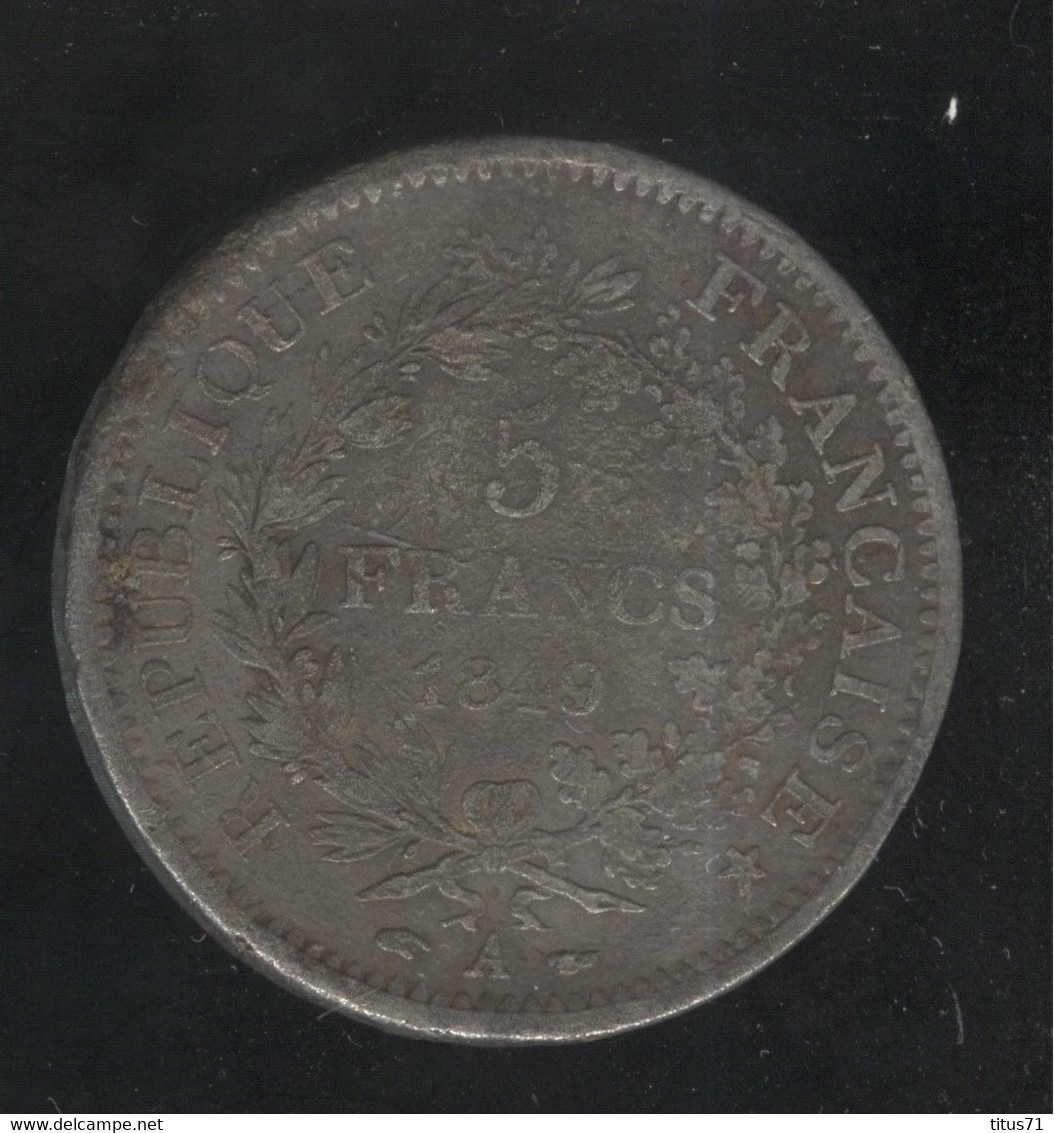 Fausse 5 Francs 1849 - Exonumia - Variétés Et Curiosités