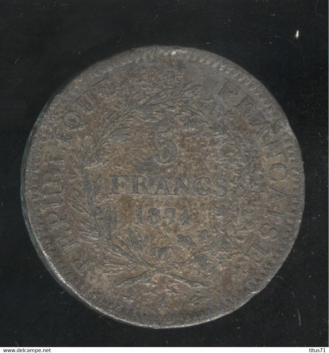 Fausse 5 Francs 1874 - Exonumia - Abarten Und Kuriositäten