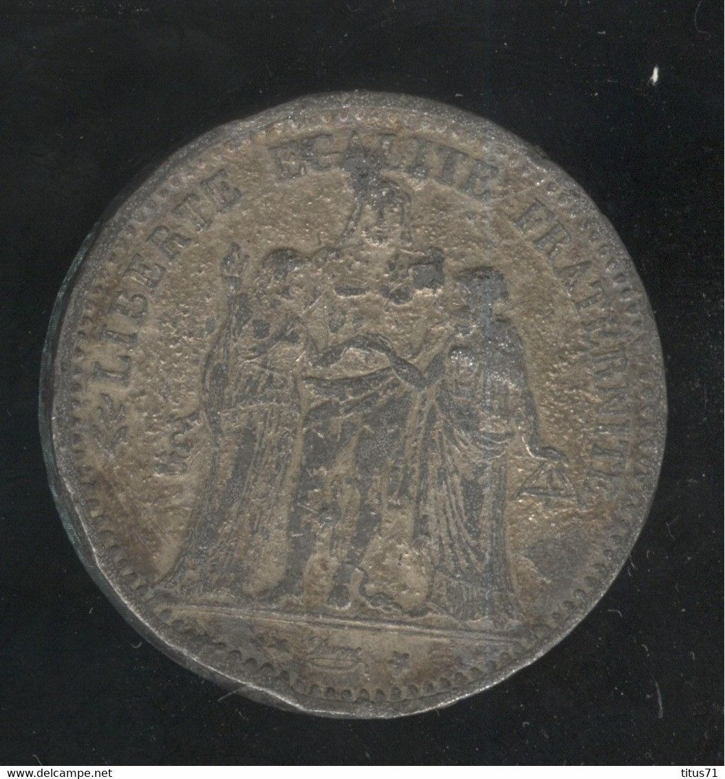 Fausse 5 Francs 1874 - Exonumia - Variétés Et Curiosités