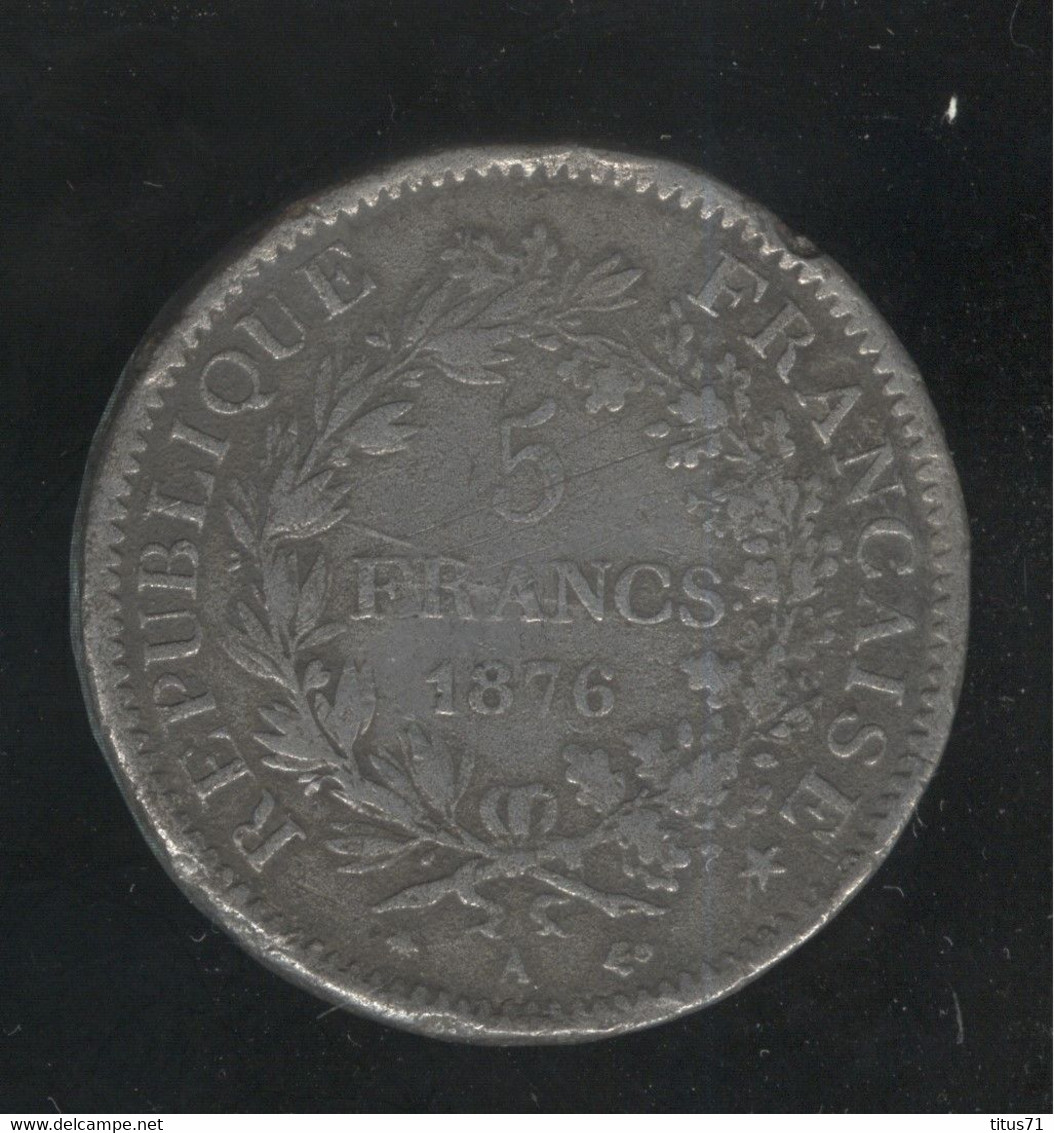 Fausse 5 Francs 1876 - Exonumia - Variétés Et Curiosités