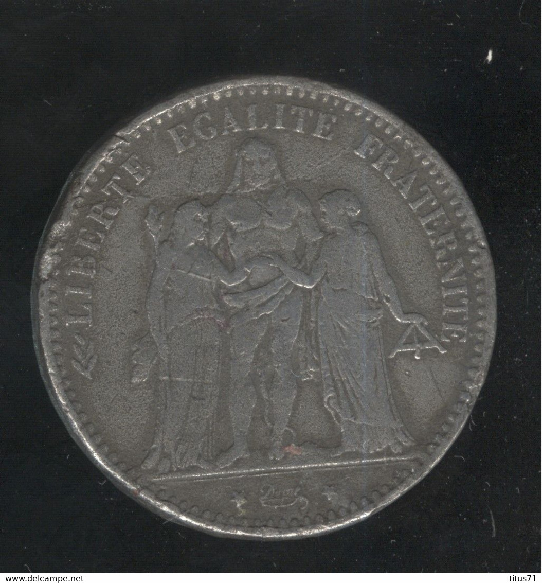 Fausse 5 Francs 1876 - Exonumia - Errores Y Curiosidades