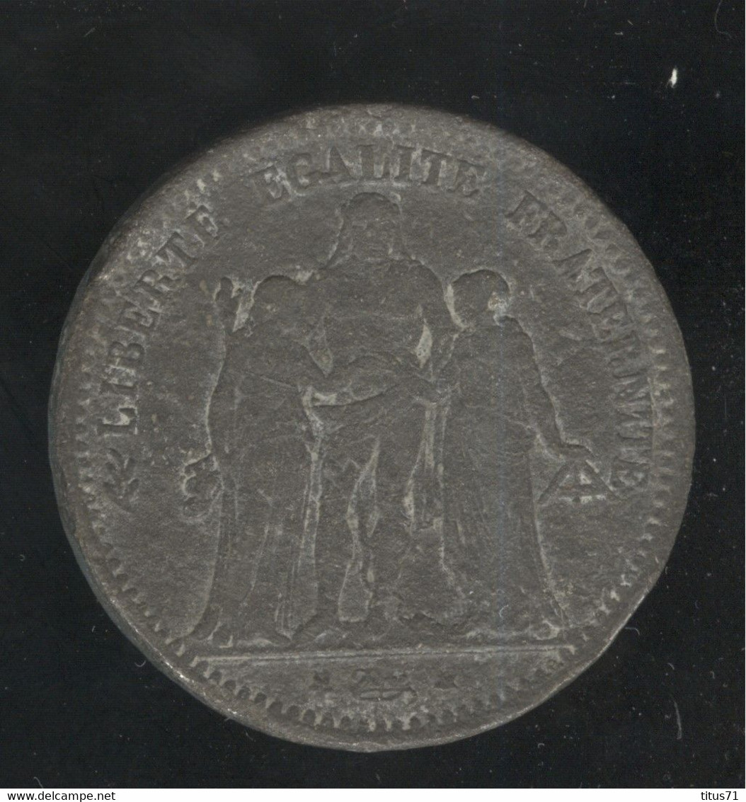 Fausse 5 Francs France 1877 - Exonumia - Abarten Und Kuriositäten