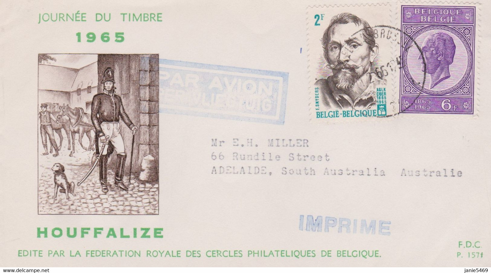 Belgium 1965 Stamp Day FDC - 1961-1970