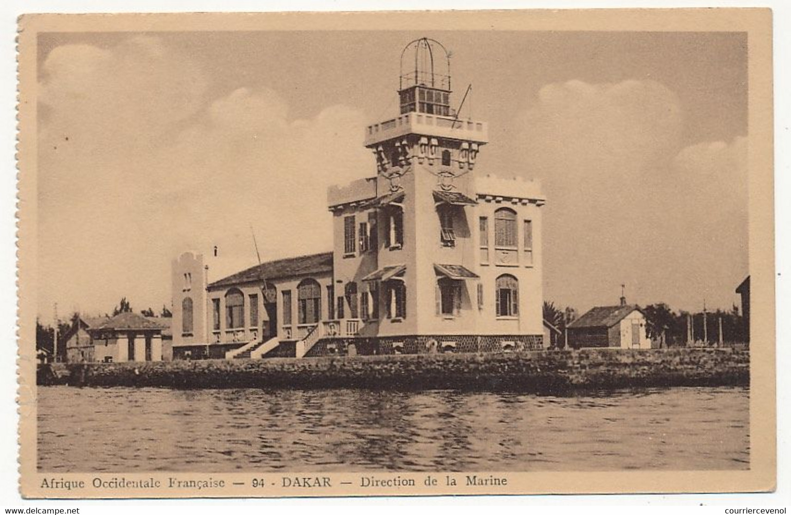 FRANCE - Carte Postale Affr 5c Semeuse + 50c Paix Oblit "Chargeurs Réunis - Brazza" - Carte De Dakar, Non Datée - Poste Maritime