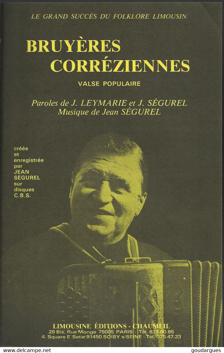 "Bruyères Corréziennes" Valse Populaire - Paroles De J. Leymarie Et J. Ségurel - Musique De J. Ségurel - Other & Unclassified