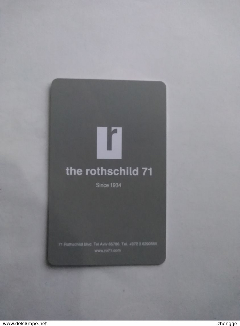 Israel Hotel Key, The Rothschild 71 - Luxury Residence & Suites, Tel Aviv (1pcs) - Hotelkarten