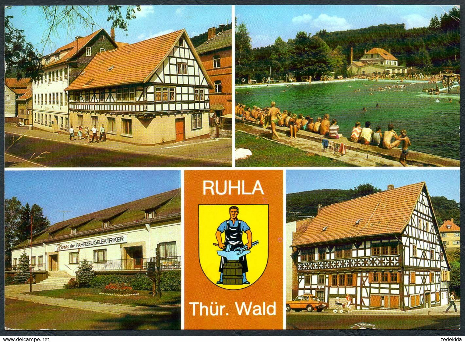 E1414 - Ruhla Freibad Schwimmbad - Auslese Bild Verlag - Schmalkalden