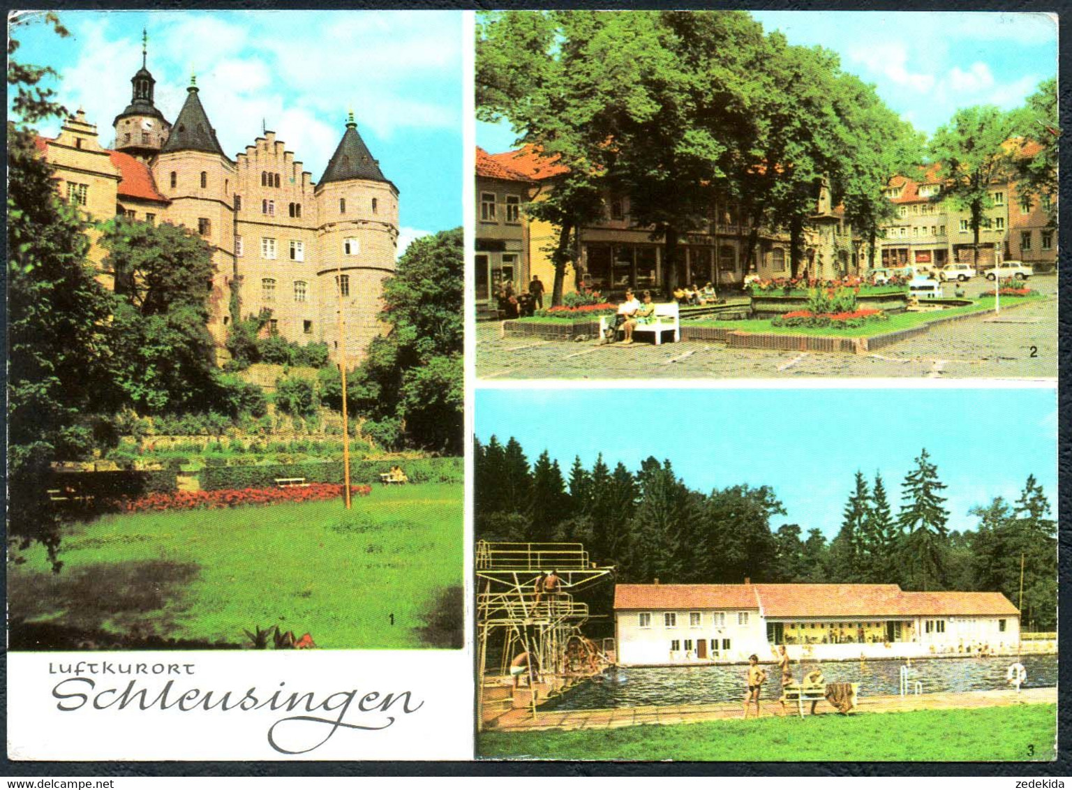 E1423 - Schleusingen Freibad Schwimmbad - Auslese Bild Verlag - Schleusingen