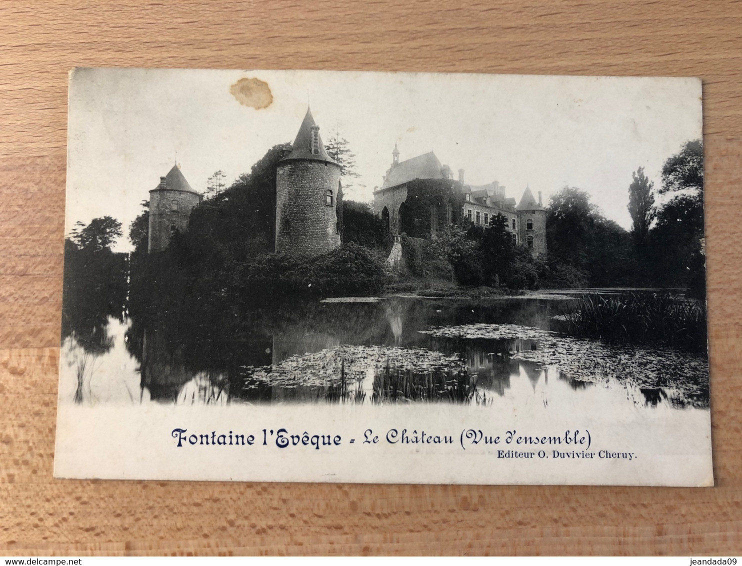 Fontaine L'évêque Le Château (vue D'ensemble) Ed O. Duvivier Cheruy Oblitération 1919 Rare Présence D'une Tache/rousseur - Fontaine-l'Eveque