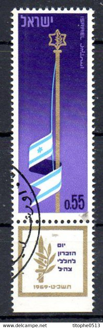 ISRAËL. N°374 De 1969 Oblitéré. Journée Du Souvenir. - Gebruikt (met Tabs)