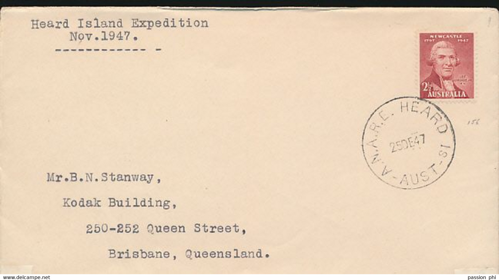 AUSTRALIA HEARD ISLAND EXPEDITION 1947 - Ersttagsbelege (FDC)