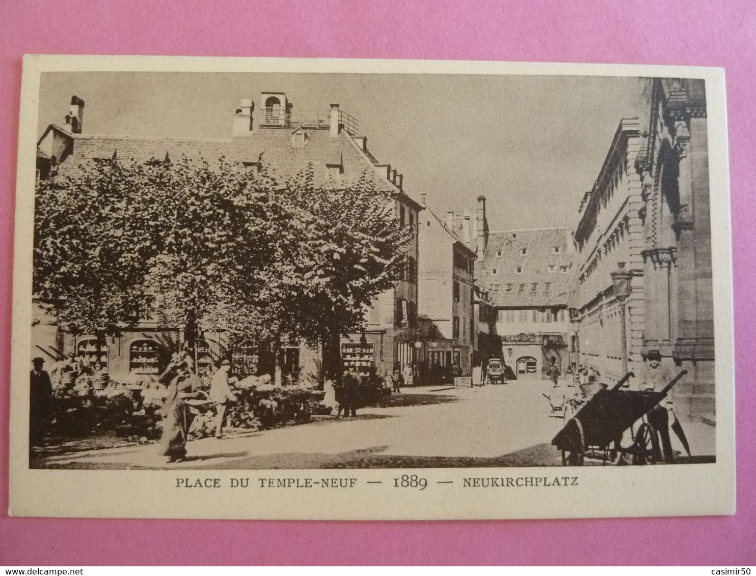 STRASBOURG PLACE DU TEMPLE NEUF 1889 - Strasbourg