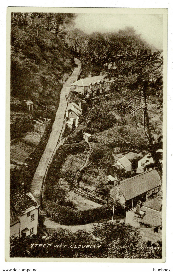 Ref 1402 - Early Postcard - Steep Way - Clovelly Devon - Clovelly