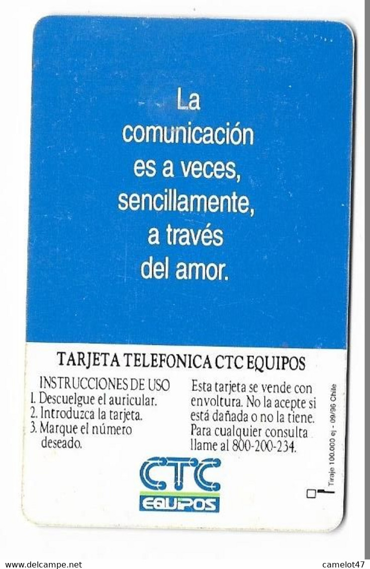 Chile CTC $2.000 Used Chip Phone Card, No Value # Chilectc-2 - Chili