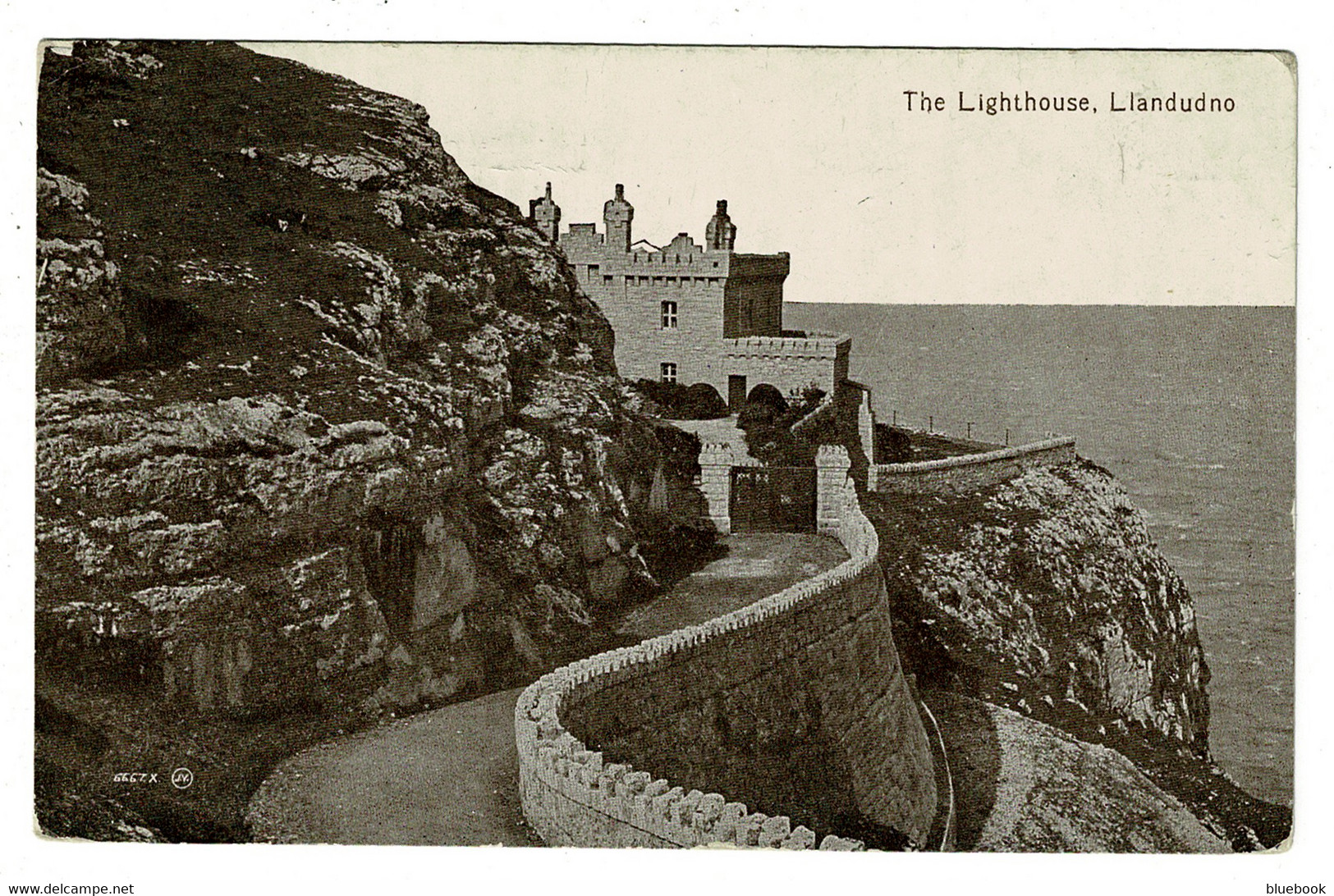 Ref 1402 - 1920 Postcard - The Lighthouse Llandudno - Caernarvonshire Wales - Carmarthenshire