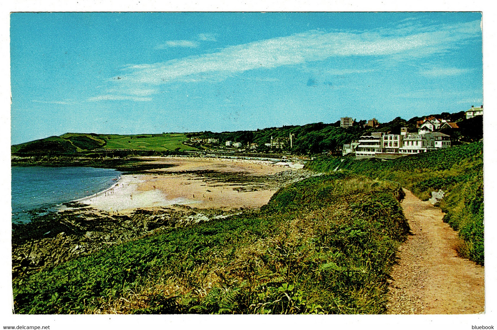 Ref 1403 - 1969 Jarrold Postcard - Cliff Walk Langland Bay - Gower Swansea Glamorgan Wales - Glamorgan