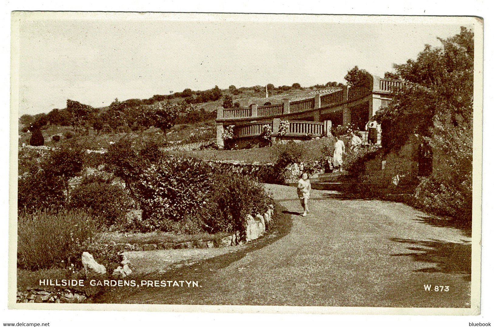 Ref 1403 - 1952 Postcard - Hillside Gardens Prestatyn - Flintshire Wales - Flintshire