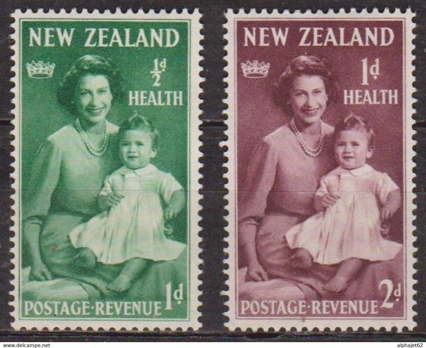 Enfance - NOUVELLE ZELANDE - Princesse Elizabeth Et Prince Charles -  N° 305-306 * - 1950 - Neufs