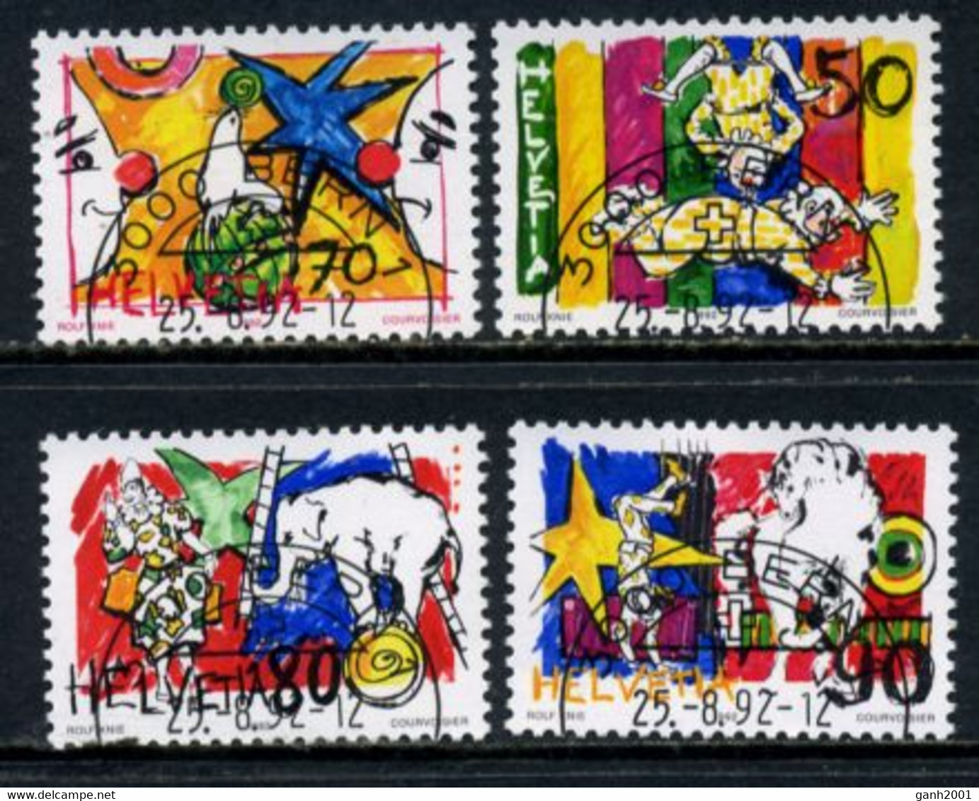 Switzerland 1992 Suiza / Circus Used Complete Set · Circo Serie Completa Usada / J09  38-7 - Cirque