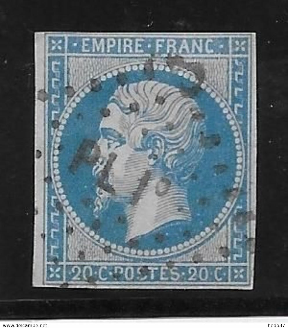 France N°14 - Oblitéré PL1° - TB - 1853-1860 Napoleon III