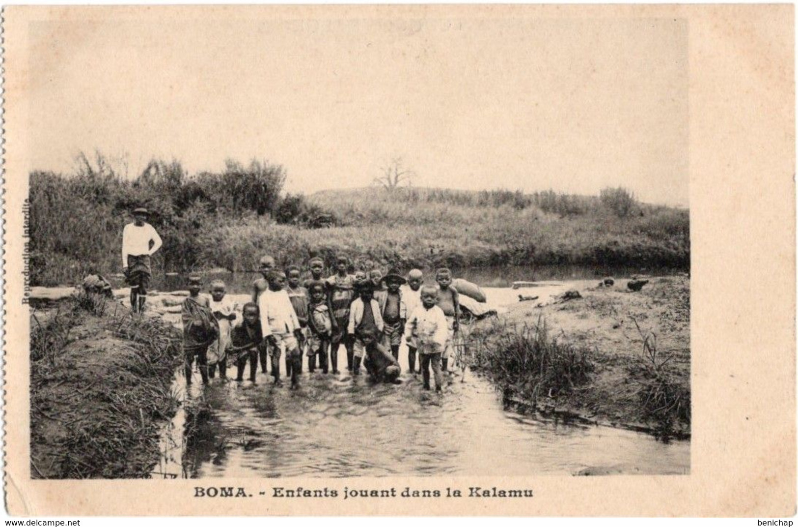 BOMA - ENFANTS JOUANT DANS LE KALAMU. - Congo Belge