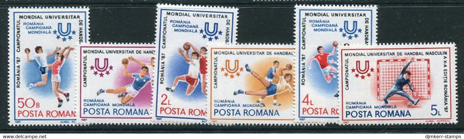 ROMANIA 1987 Handball Championship MNH/**.  Michel 4341-46 - Neufs