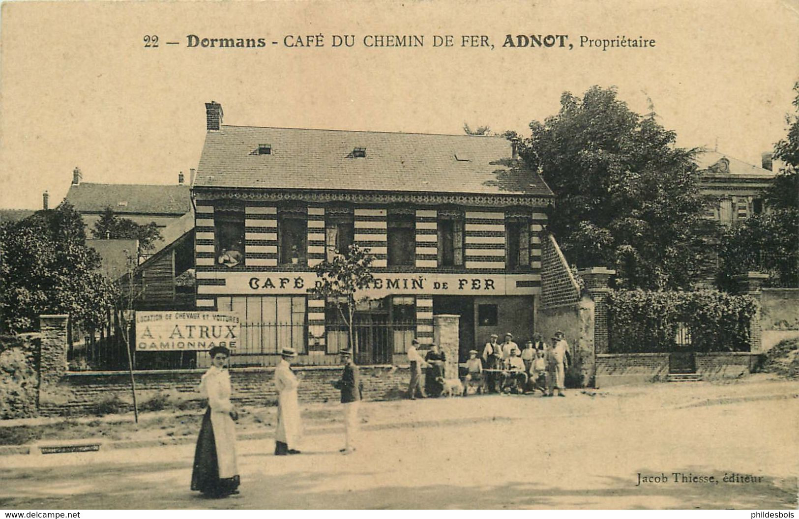 MARNE  DORMANS  Café Du Chemin De Fer ADNOT Propriétaire - Dormans
